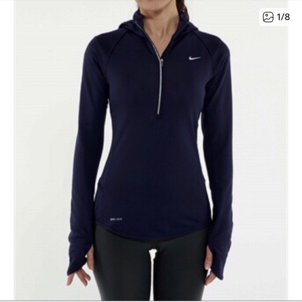 Nike Women's Dark Purple Thermal Quarter Zip Jacket
